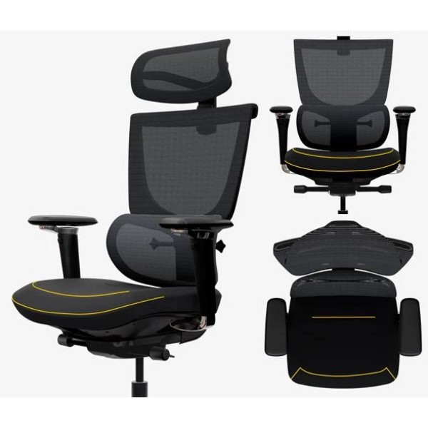 Фото - Кресло офисное Mealux S8 Air Fabric Black (HF-S8P F/B)